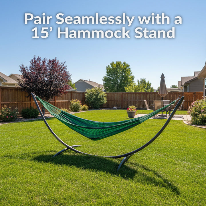 Sunnydaze Handwoven Family-Size Mayan Hammock, Cotton Blend, 625 lb Capacity