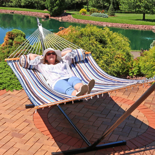 Sunnydaze Quilted Fabric Hammock Ocean Isle dimensions