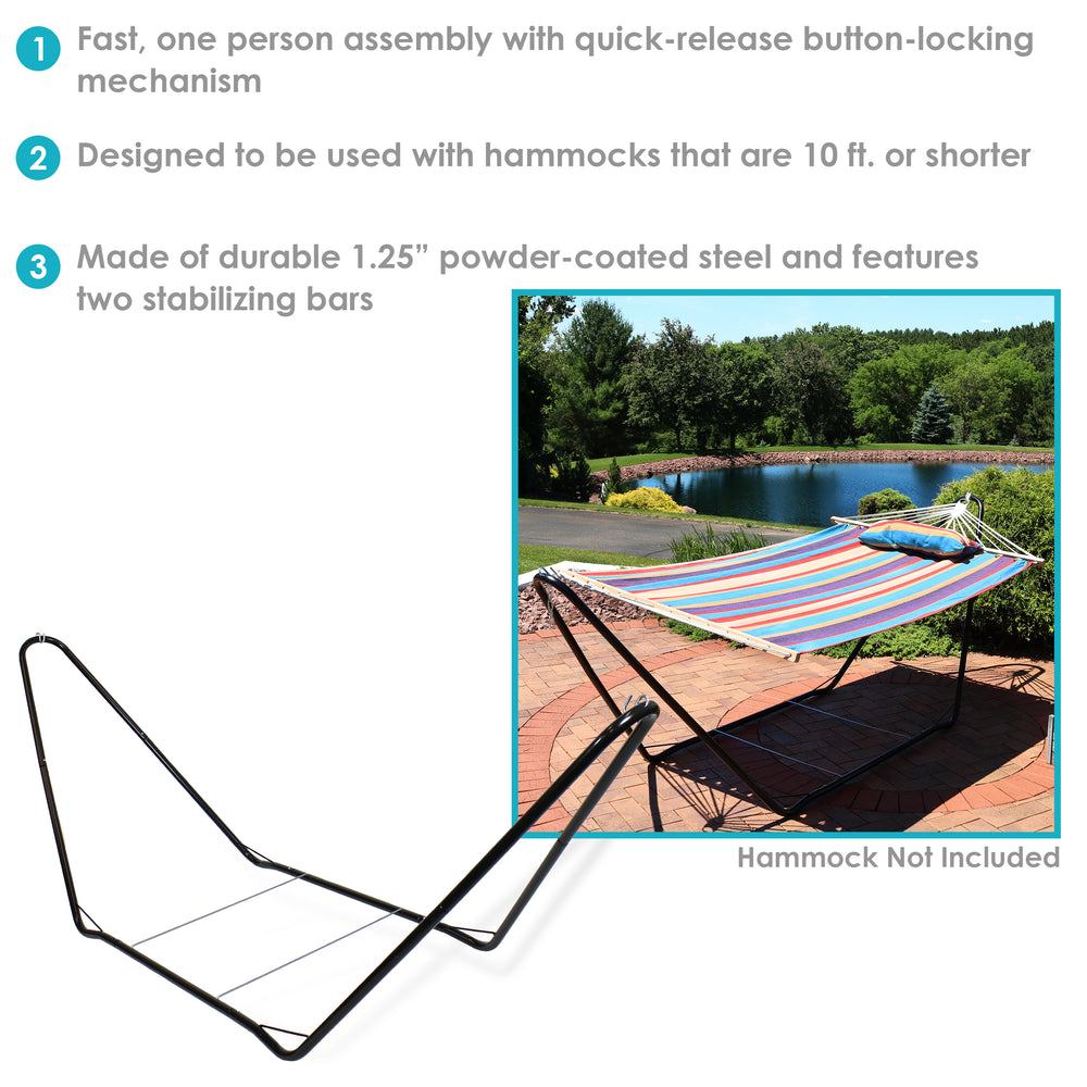 10 Foot Portable Hammock Stand Black detail