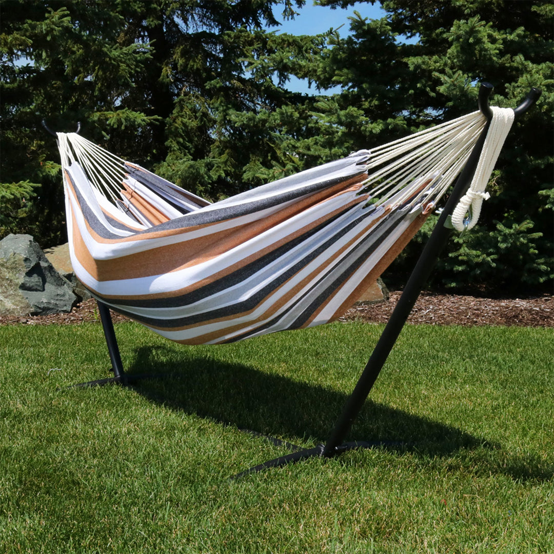 Double Brazilian Hammock with Portable Stand