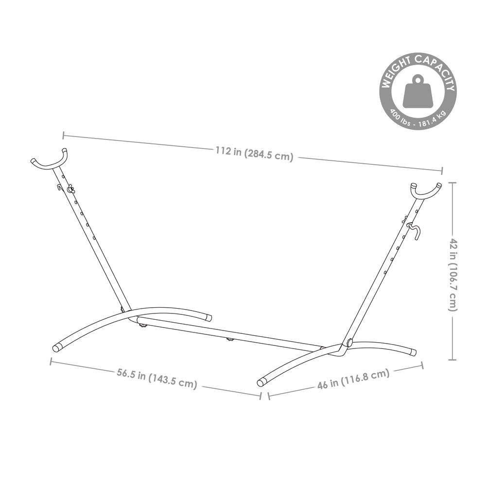 Brazilian Portable Hammock Stand Black detail