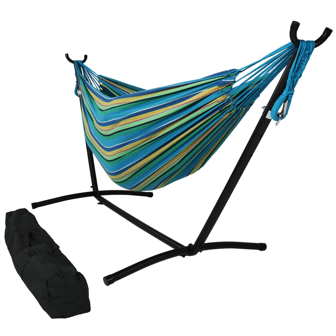 Double Brazilian Hammock with Portable Stand