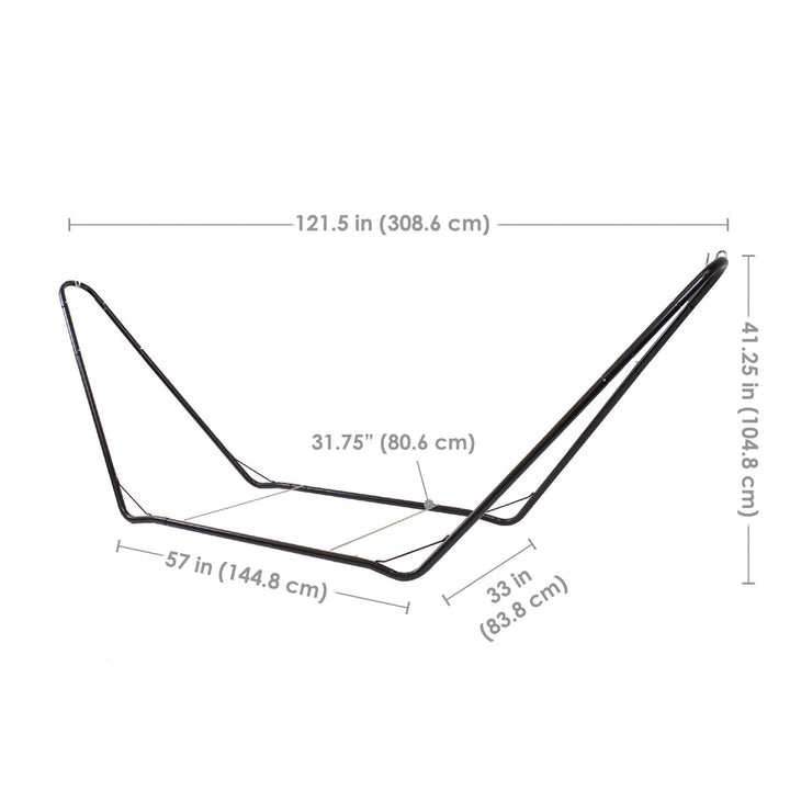 10 Foot Portable Hammock Stand Black detail