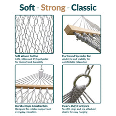 Cotton Comfort Double Rope Hammock