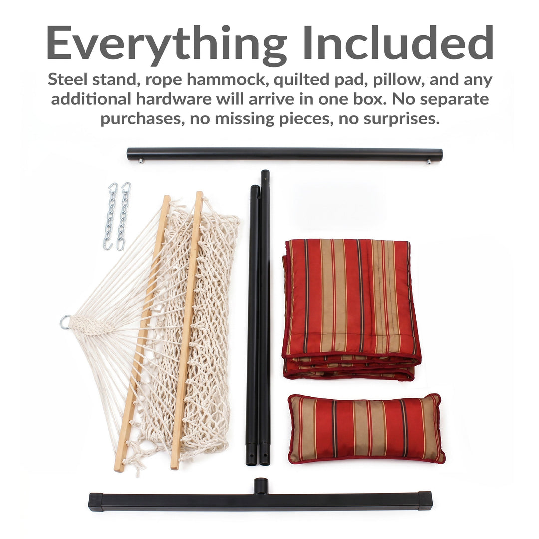 Sunnydaze Rope Hammock with 12&