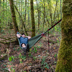 Moab 6-in-1 Single Camping Hammock &amp; Shelter – Green