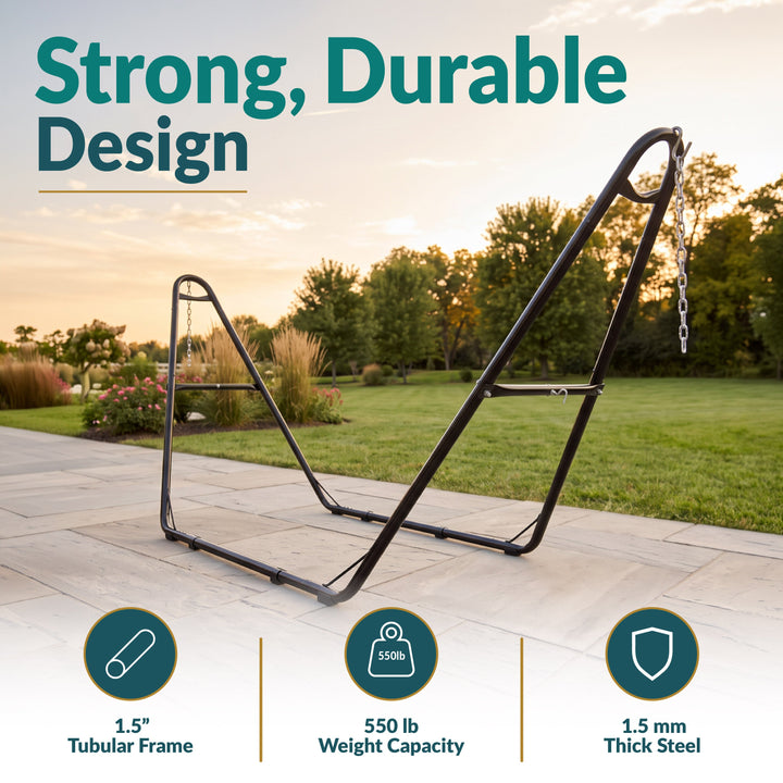 Sunnydaze Universal Heavy-Duty Steel Hammock Stand, 550 lb Capacity