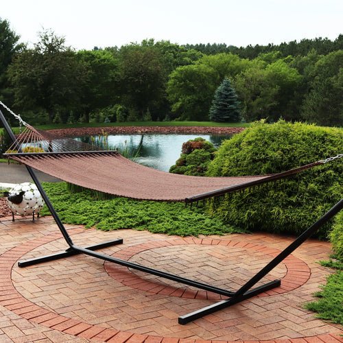 Sunnydaze Large Polyester Rope Hammock Mocha product