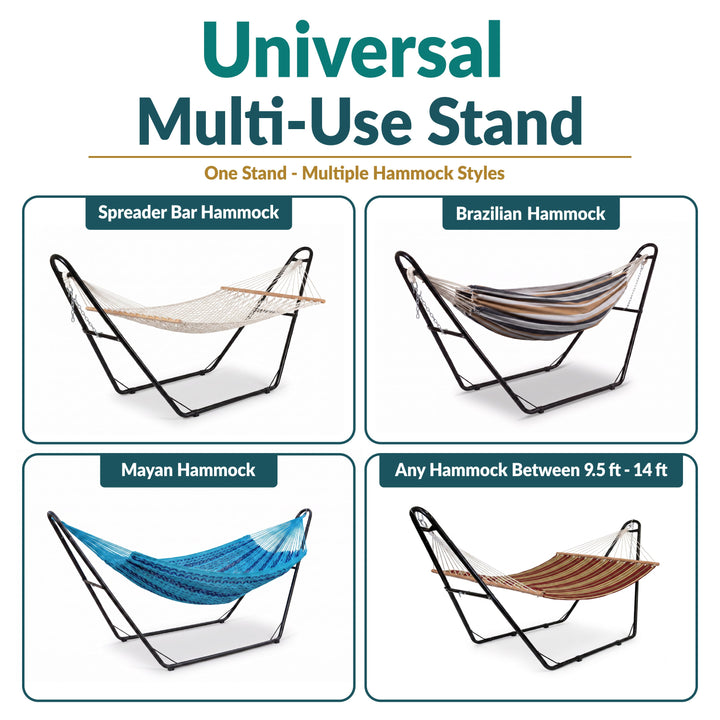 Sunnydaze Universal Heavy-Duty Steel Hammock Stand, 550 lb Capacity
