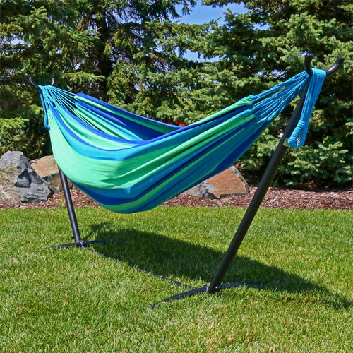 Sunnydaze Cotton Double Brazilian Hammock Oasis detail