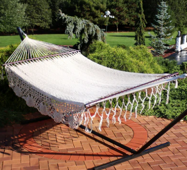 Deluxe American Style Mayan 2-Person Hammock with Spreader Bars
