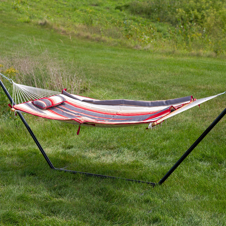 Rope Hammock Stand Pad Pillow Modern Lines detail
