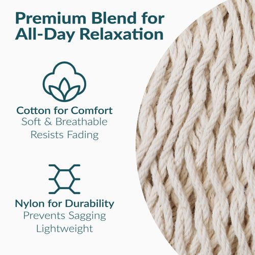 Sunnydaze Mayan Family Hammock Natural detail
