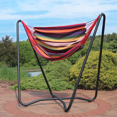 Woven Hammock Chair with Space-Saving Stand