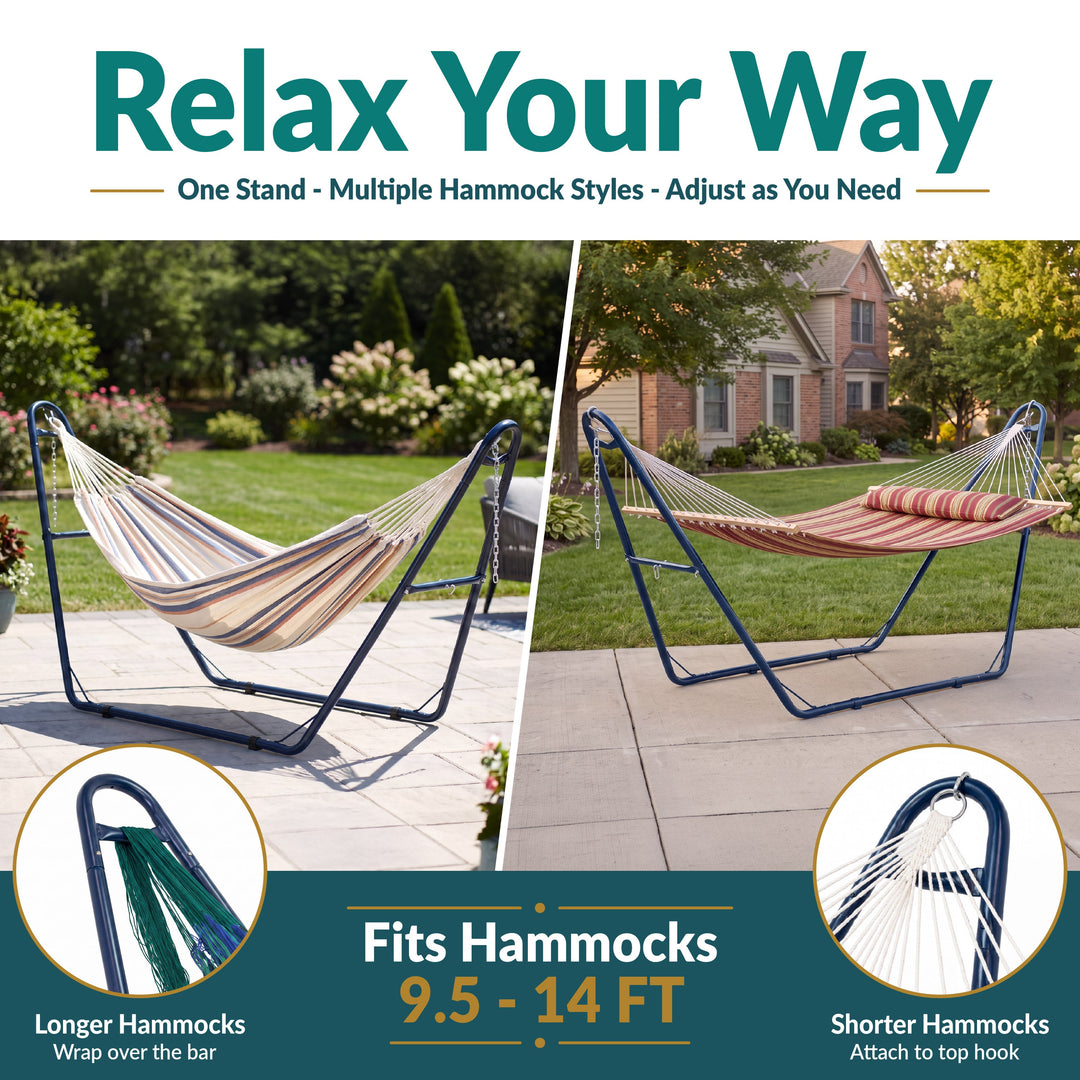 Sunnydaze Universal Heavy-Duty Steel Hammock Stand, 550 lb Capacity