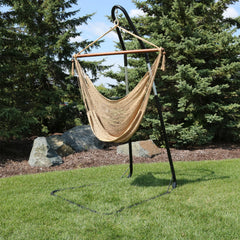 Caribbean XL Rope Hammock Chair with Adjustable Stand