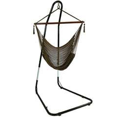Caribbean XL Rope Hammock Chair with Adjustable Stand
