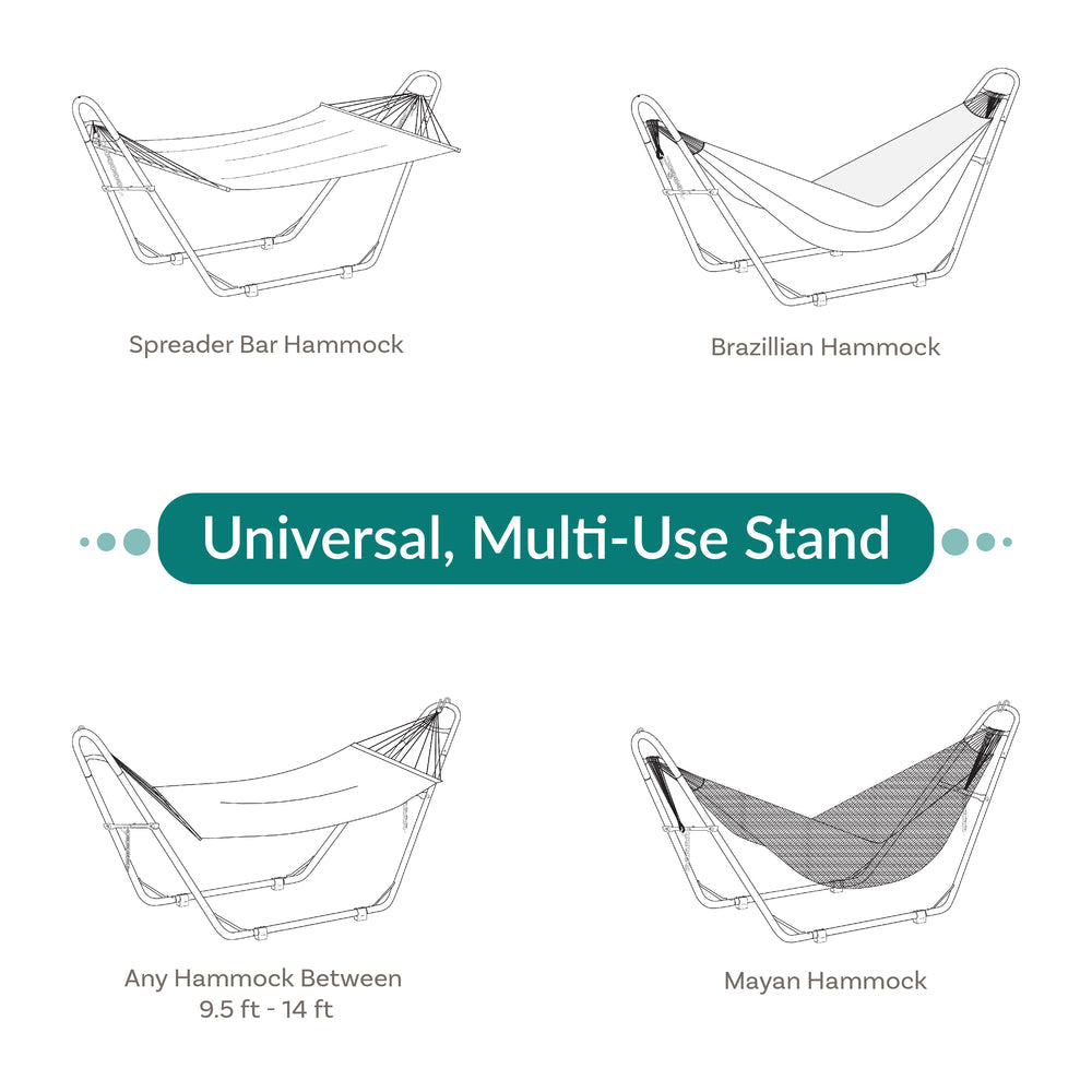 Universal Multi-Use Heavy-Duty Hammock Stand Black detail