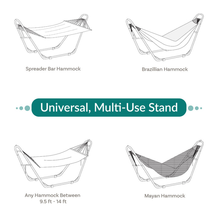 Universal Multi-Use Heavy-Duty Hammock Stand Black detail