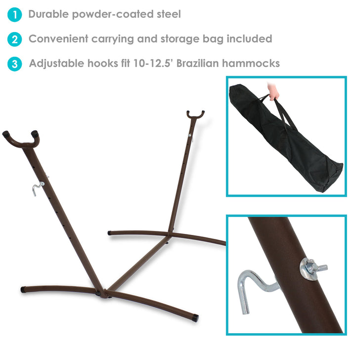 Brazilian Portable Hammock Stand Bronze detail