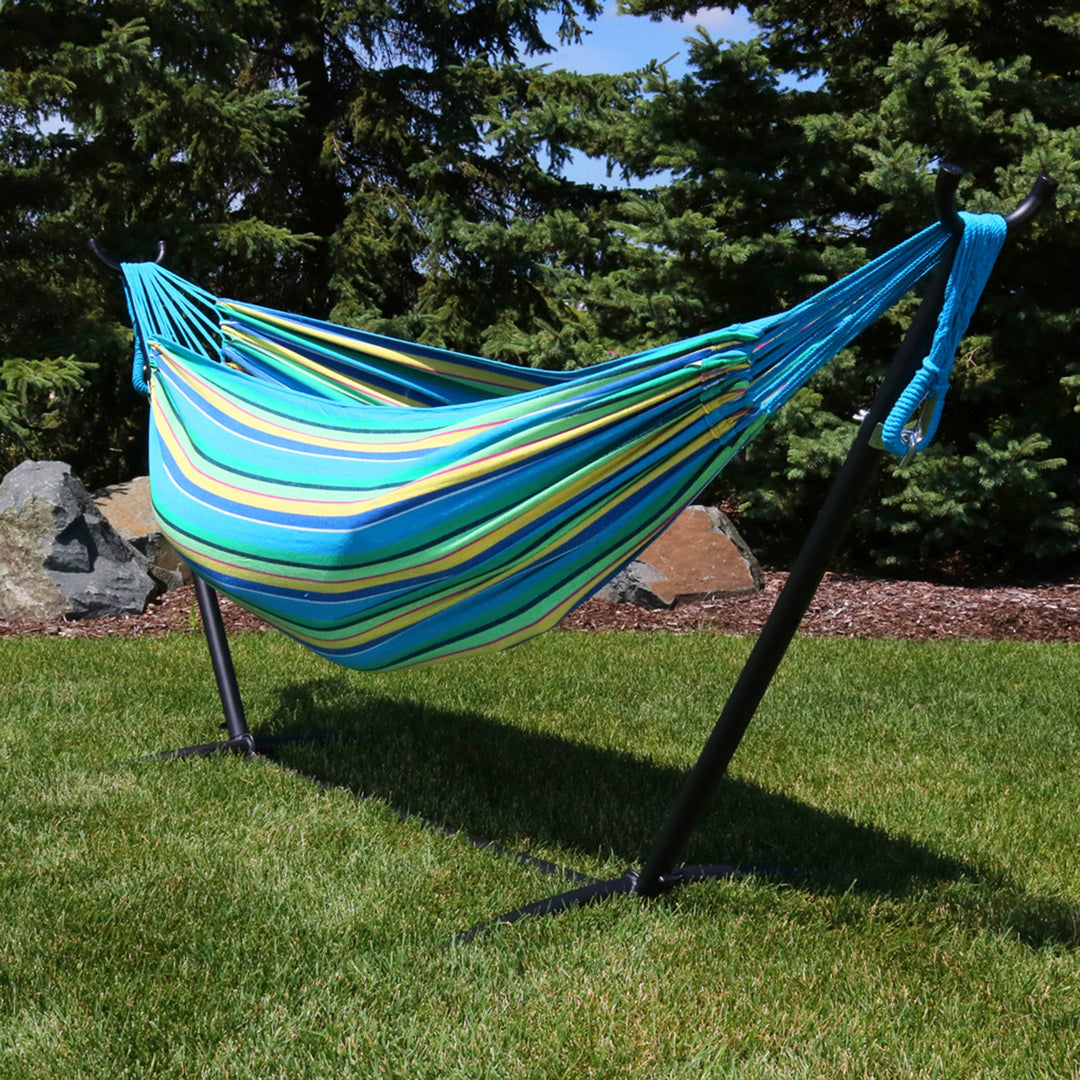 Double Brazilian Hammock with Portable Stand