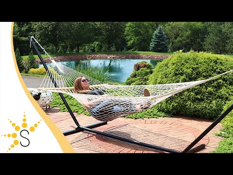 Sunnydaze Double Wide 2-Person Spreader Bar Rope Hammock