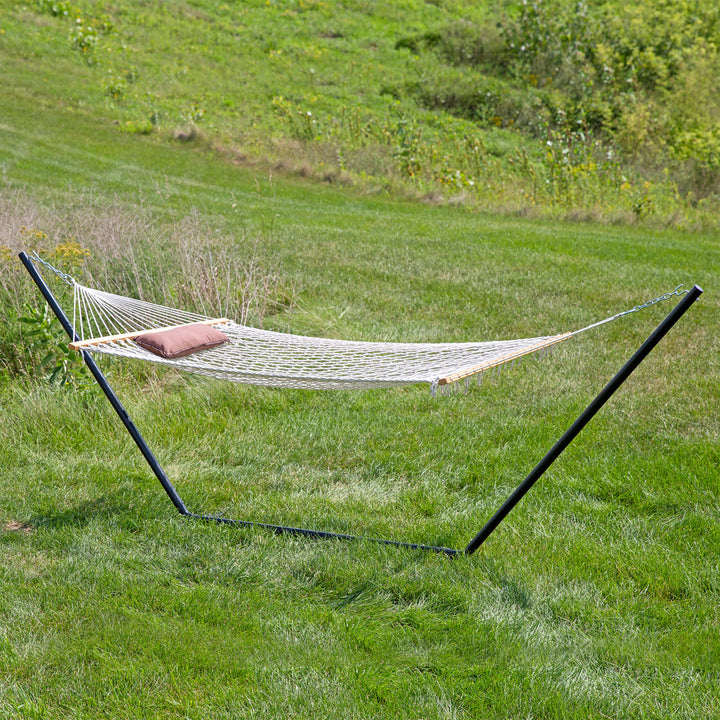 Rope Hammock Stand Pad Pillow Desert Stripe detail