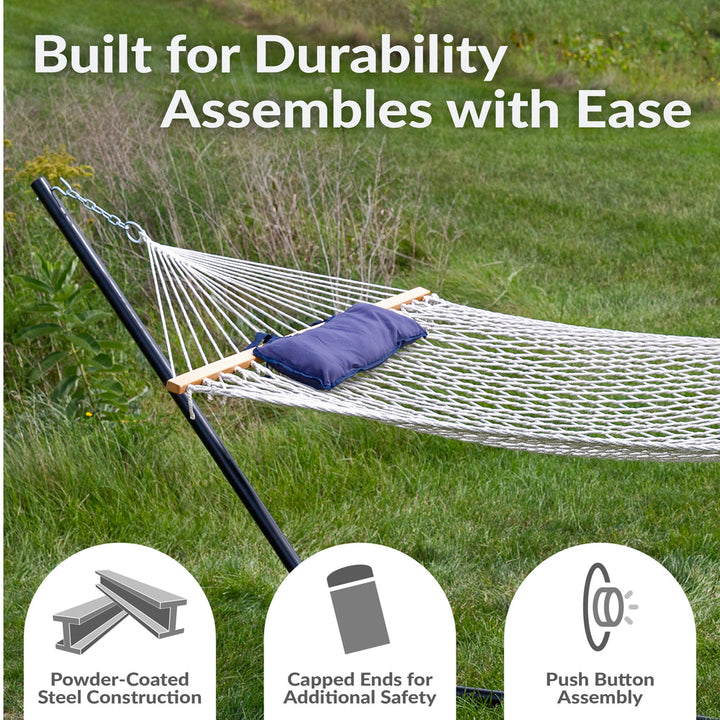 Rope Hammock Stand Pad Pillow Lakeview detail