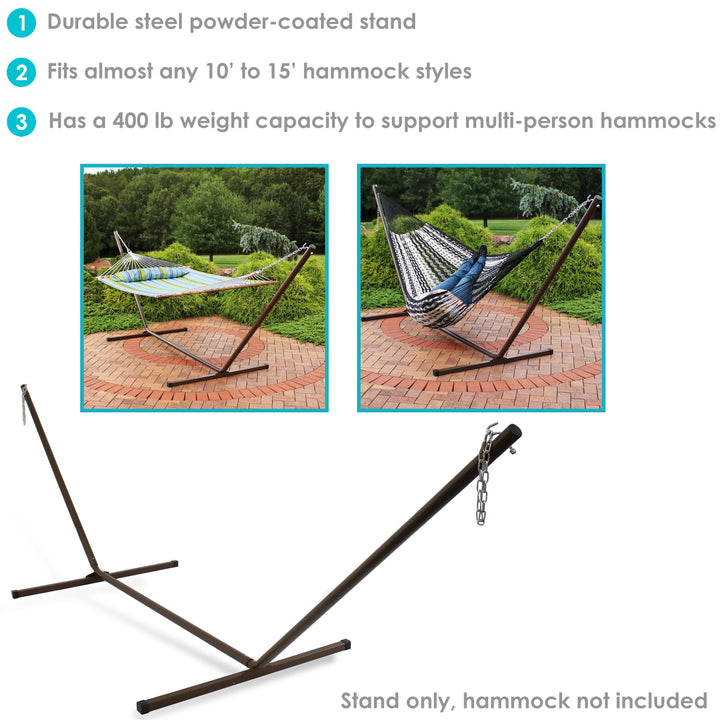 Sunnydaze Heavy-Duty Steel Hammock Stand, 12&