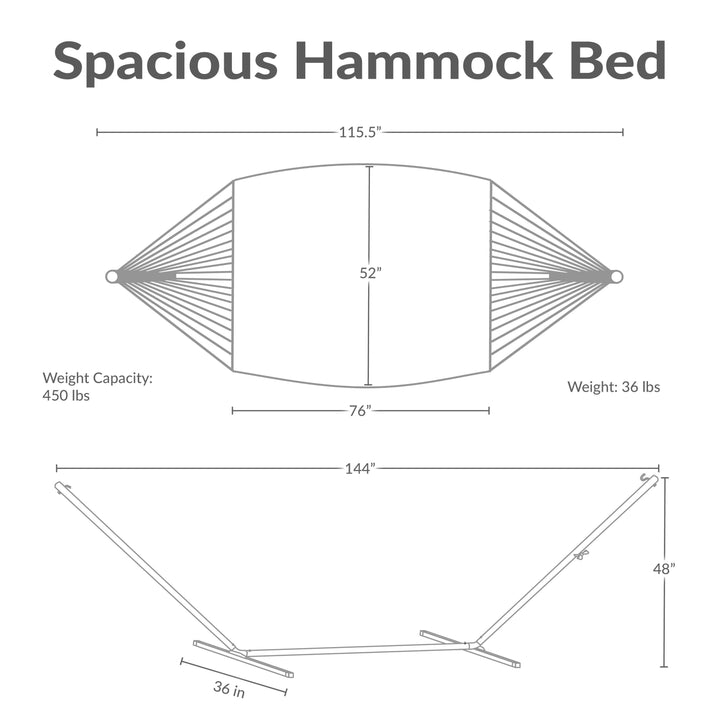 Sunnydaze Rope Hammock with 12&