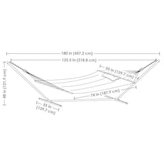 Cushioned Comfort Double Quilted Hammock with Stand