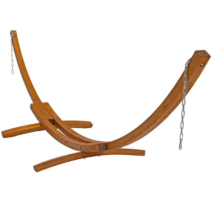 Double Quilted Hammock Wooden Stand Catalina Beach detail