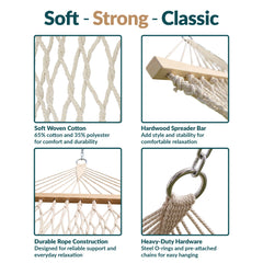 Cotton Comfort Double Rope Hammock