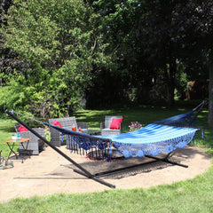 American-Style Double Mayan Hammock with 15&