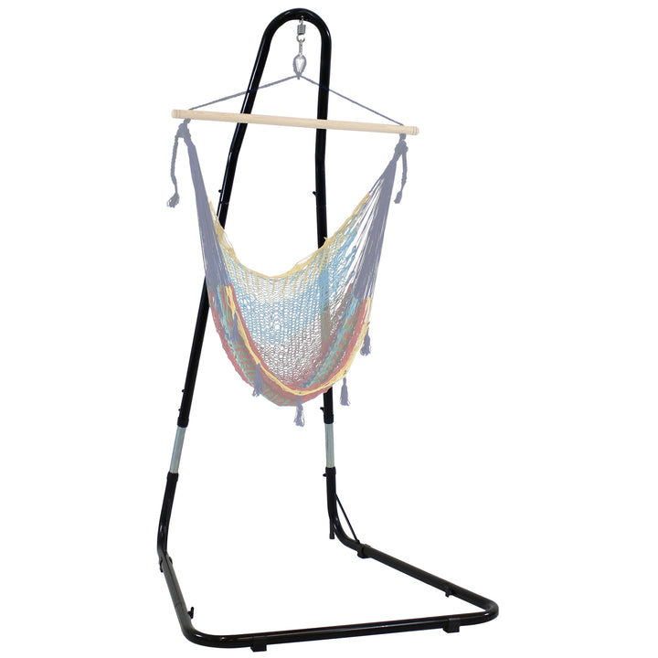 Sunnydaze Adjustable Steel Stand for Hammock Chairs, 330 lb Capacity