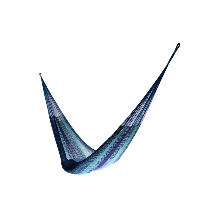Sundrifter handwoven cotton Double Mayan hammock in Blue