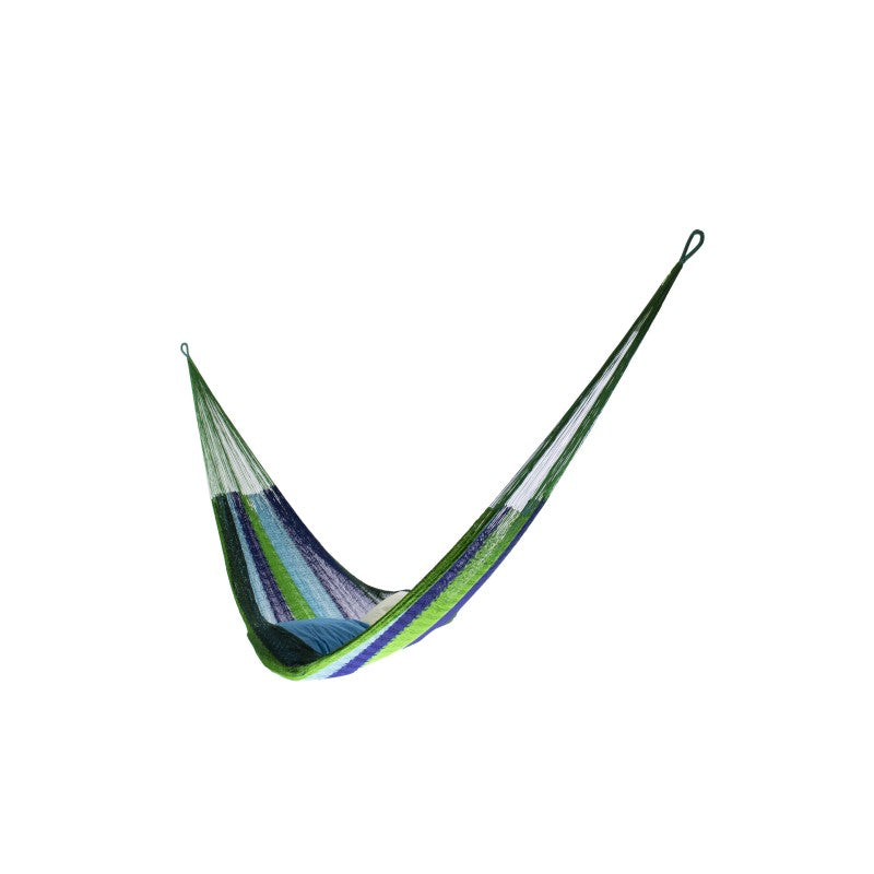 Sundrifter handwoven cotton Double Mayan hammock in Ocean
