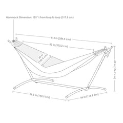 Double Brazilian Hammock with Portable Stand