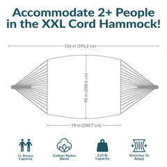 Thick-Cord Handwoven Double Mayan Hammock