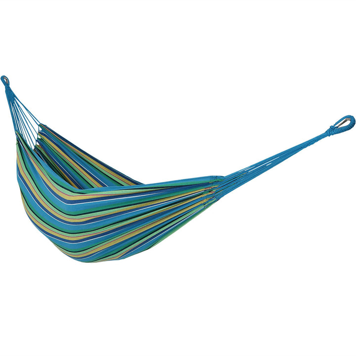 Sunnydaze Brazilian Double Hammock, 2-Person, Cotton Blend, 450 lb Capacity