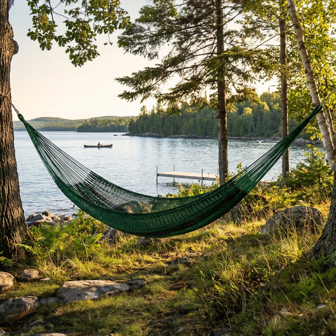 Sunnydaze Handwoven Family-Size Mayan Hammock, Cotton Blend, 625 lb Capacity