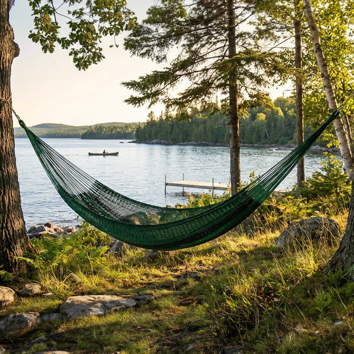 Sunnydaze Handwoven Family-Size Mayan Hammock, Cotton Blend, 625 lb Capacity