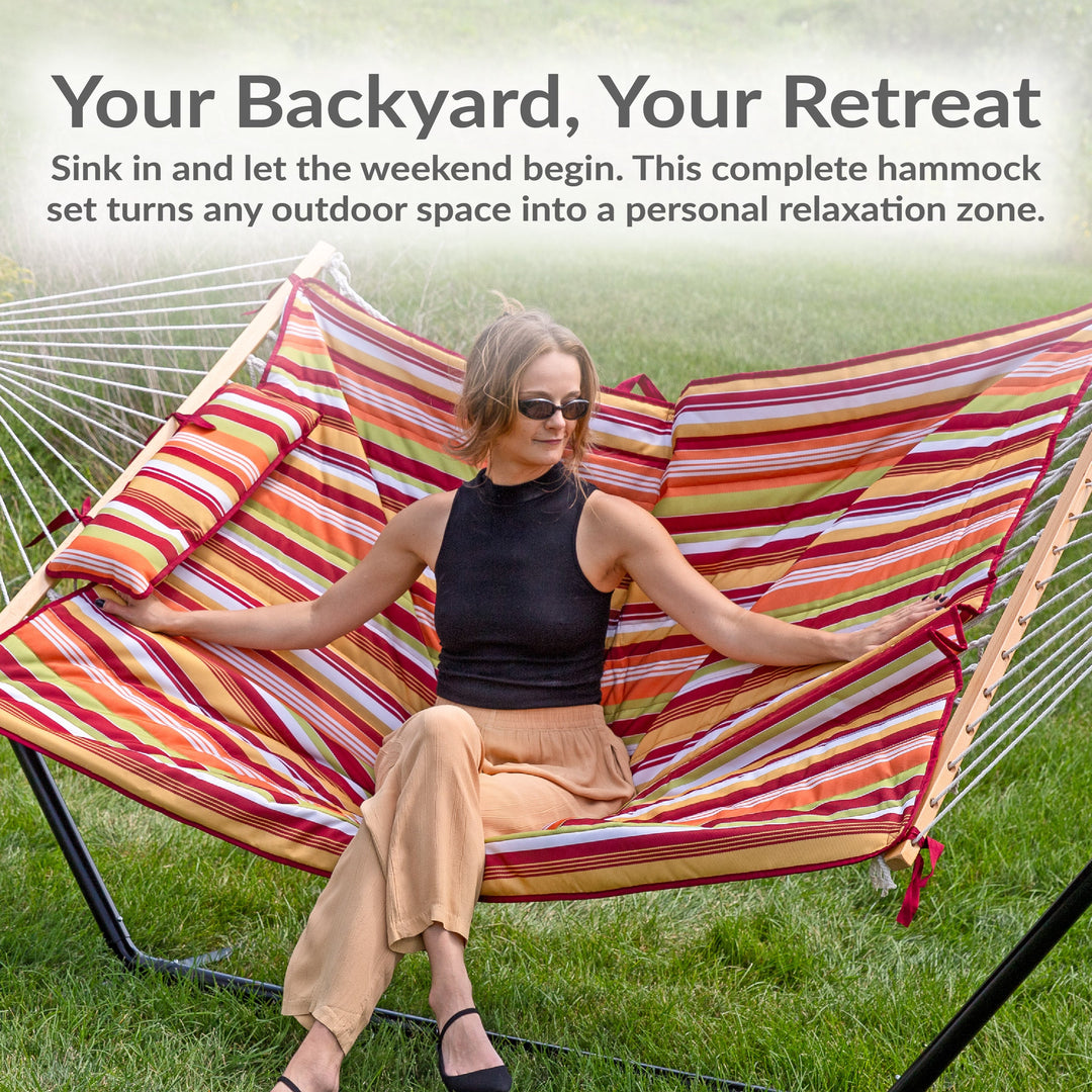 Sunnydaze Rope Hammock with 12&