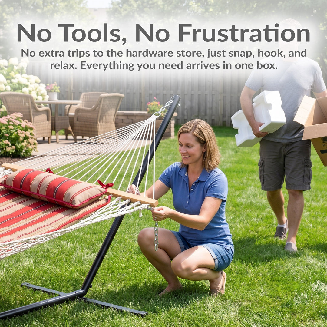 Sunnydaze Rope Hammock with 12&