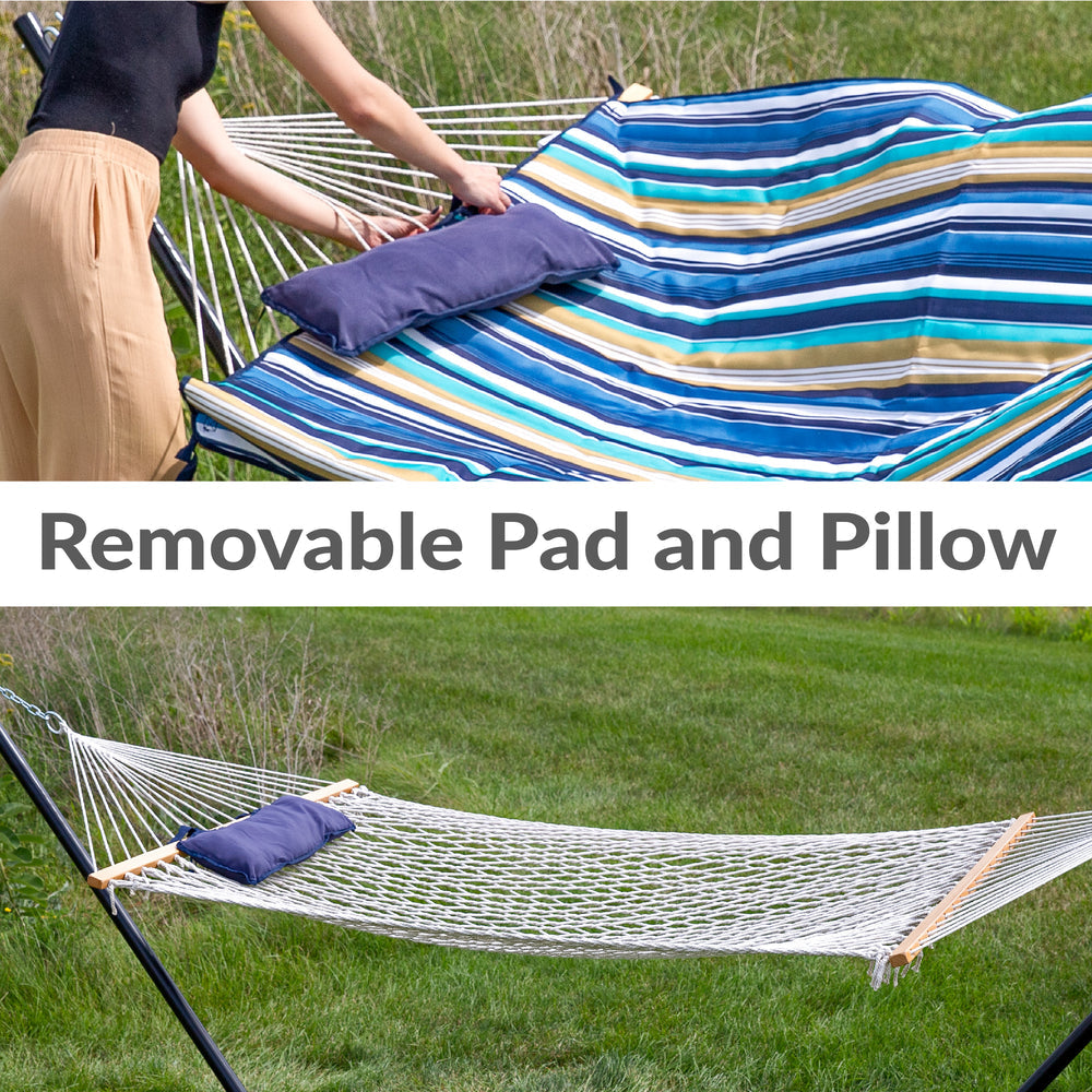 Rope Hammock Stand Pad Pillow Lakeview detail
