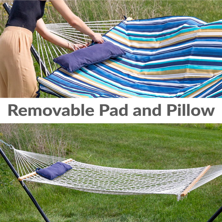 Rope Hammock Stand Pad Pillow Lakeview detail