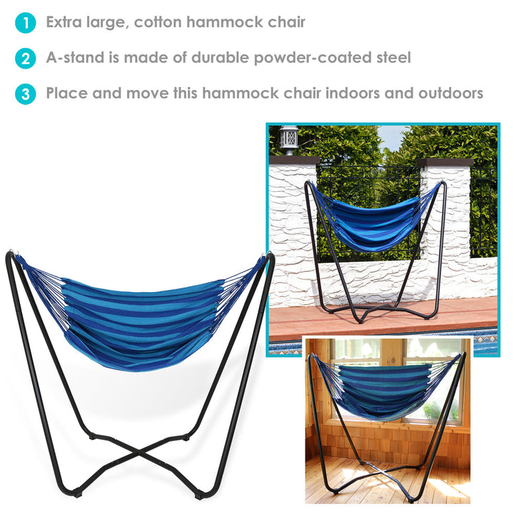 Hanging Rope Hammock Chair Stand Beach Oasis detail