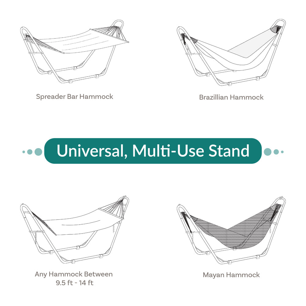 Universal Multi-Use Heavy-Duty Hammock Stand Green detail