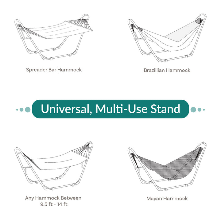Universal Multi-Use Heavy-Duty Hammock Stand Green detail