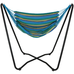 Woven Hammock Chair with Space-Saving Stand